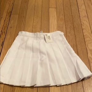 White tennis skirt
